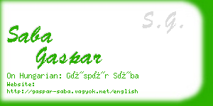 saba gaspar business card